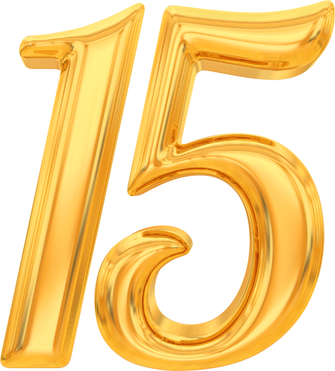 Number 15 gold
